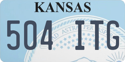 KS license plate 504ITG