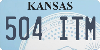 KS license plate 504ITM