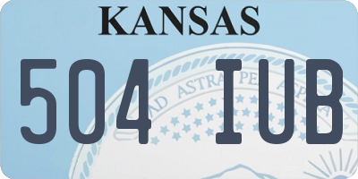 KS license plate 504IUB