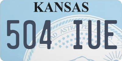 KS license plate 504IUE