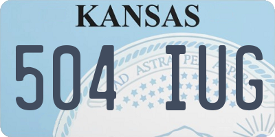 KS license plate 504IUG