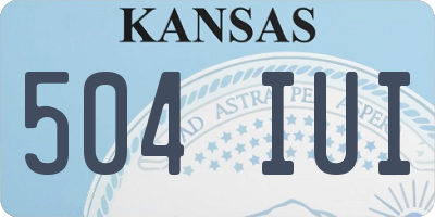 KS license plate 504IUI