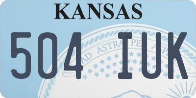 KS license plate 504IUK