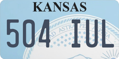 KS license plate 504IUL