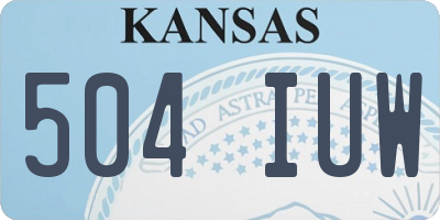 KS license plate 504IUW