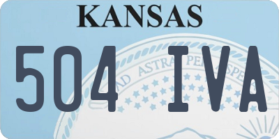 KS license plate 504IVA