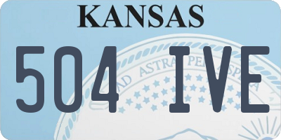KS license plate 504IVE