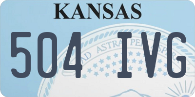 KS license plate 504IVG