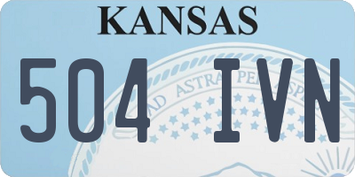 KS license plate 504IVN