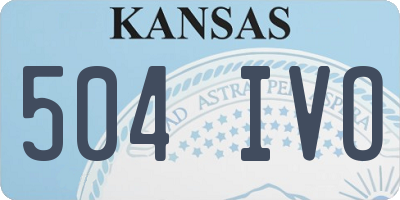 KS license plate 504IVO