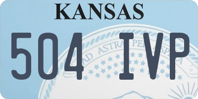 KS license plate 504IVP