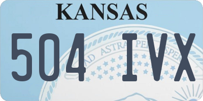 KS license plate 504IVX