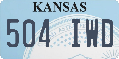 KS license plate 504IWD