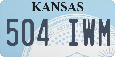 KS license plate 504IWM