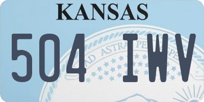 KS license plate 504IWV
