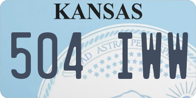 KS license plate 504IWW