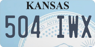 KS license plate 504IWX