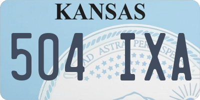 KS license plate 504IXA
