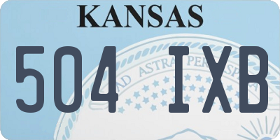 KS license plate 504IXB