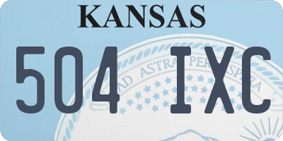 KS license plate 504IXC