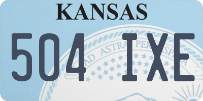 KS license plate 504IXE