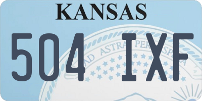 KS license plate 504IXF