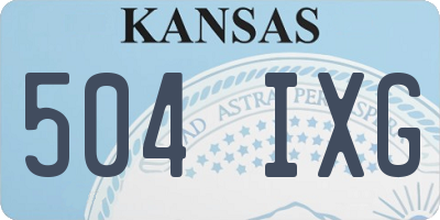 KS license plate 504IXG