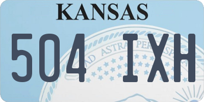 KS license plate 504IXH
