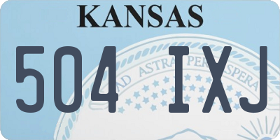 KS license plate 504IXJ