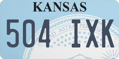 KS license plate 504IXK