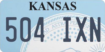 KS license plate 504IXN