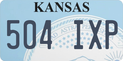 KS license plate 504IXP