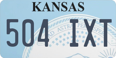 KS license plate 504IXT