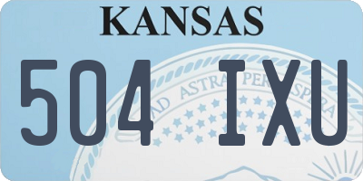 KS license plate 504IXU