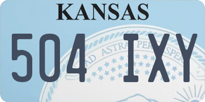 KS license plate 504IXY