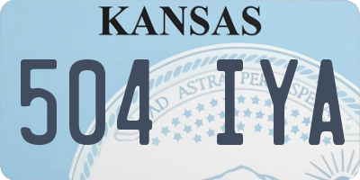 KS license plate 504IYA