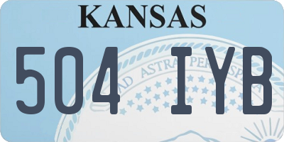 KS license plate 504IYB