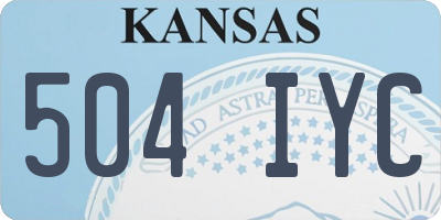 KS license plate 504IYC