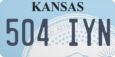 KS license plate 504IYN