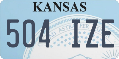KS license plate 504IZE