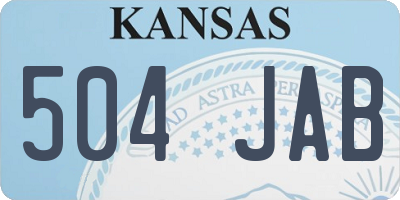 KS license plate 504JAB