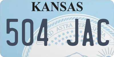 KS license plate 504JAC