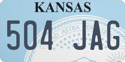 KS license plate 504JAG