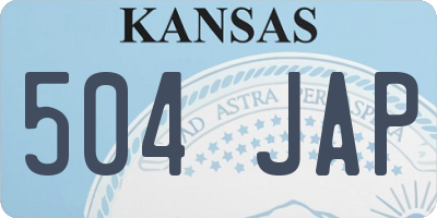 KS license plate 504JAP