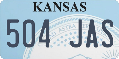 KS license plate 504JAS