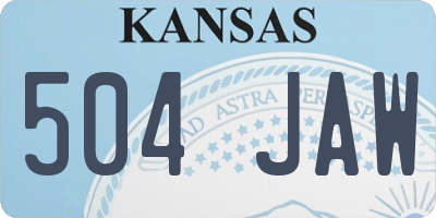 KS license plate 504JAW
