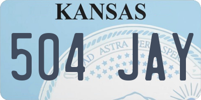 KS license plate 504JAY