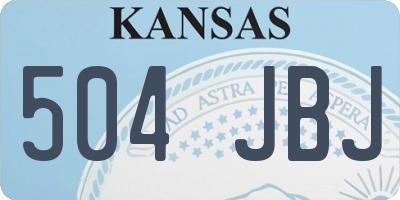 KS license plate 504JBJ