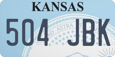 KS license plate 504JBK