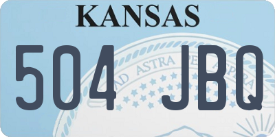 KS license plate 504JBQ